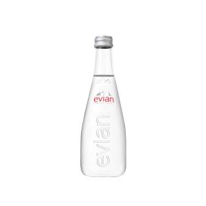 Evian Water Glass Bottle (330ml)