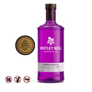 Whitley Neill Handcrafted Rhubarb & Ginger 43% Gin (700ml)
